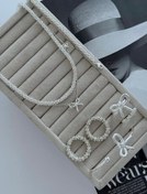 تصویر نیم ست ابکاری نقره پاپیون 