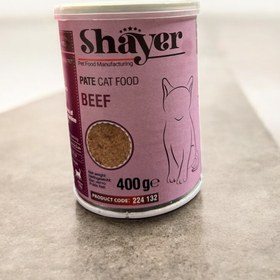 تصویر کنسرو غذای گربه شایر طعم مرغ و بوقلمون وزن ۴۰۰ گرم 