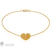تصویر دستبند طلا زنانه طرح قلب فیوژن کد CB343 