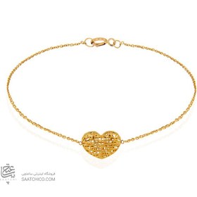 تصویر دستبند طلا زنانه طرح قلب فیوژن کد CB343 