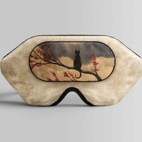 تصویر طرح گربه کد371 برای چشم بند خواب کورال Cat Design for Coral371 Sleep Mask