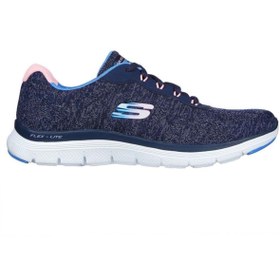 تصویر اسنیکر زنانه آبی سرمه ای اسکیچرز Skechers 149570 NVMT 