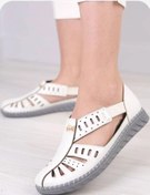 تصویر کفش طبی زنانه مدل بهار چرم مصنوعی رنگ مشکی سایز ۳۷ تا ۴۰ 