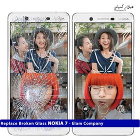 تصویر تعویض گلس تاچ ال سی دی نوکیا NOKIA 7 – ضمانتی و بدون ریسک 