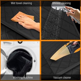 تصویر محافظ تشک پشتی صندلی ماشین سگ ، تاشو ضد آب ضد خش برند : BEONE کد : SM 604 Dog car seat back mat protector, foldable waterproof anti-scratch Brand: BEONE Code: SM 604