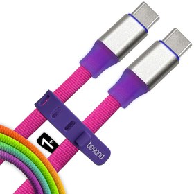 تصویر کابل تبدیل USB-C به USB-C بیاند مدل BCC-531KF FAST CHARGE طول 1 متر - چند رنگ 