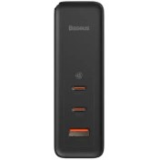 تصویر شارژر دیواری باسئوس مدل GaN5 Pro ظرفیت ۱۴۰ وات با ۳ پورت 