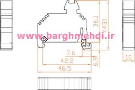 تصویر بست انتهایی ترمینال ریلی رعد مدل EB/3 RAAD END BRACKETS RADD- MODEL EB-3