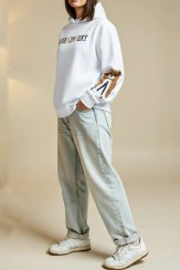 تصویر هودی دخترانه تدی آستین طرح‌دار 