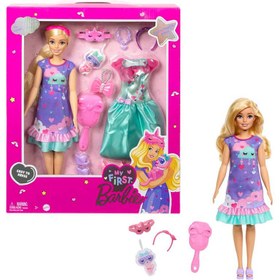 تصویر عروسک باربی با لباس خواب My First Barbie کد HMM66 