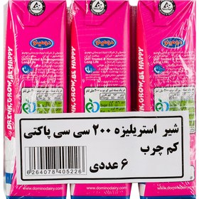 تصویر دومینو شیر کم چرب استریلیزه 200 سی سی(پک 6 تایی) 