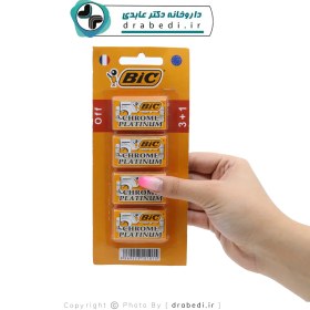 تصویر تیغ دبل ایج بیک مخصوص آقایان و خانم ها 1+3 عدد bic chrome platinum double edge