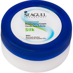 تصویر کرم مرطوب کننده صورت دست بدن سيلک کاسه ای سی گل 100ميلی لیتر Seagull moisturizing cream hand face and body silk 100 ml