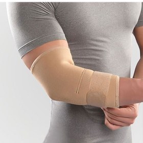 تصویر آرنج بند نئوپرنی با استرپ پاک سمن کد 135 Paksaman Neoprene Elbow Support Gray code 135