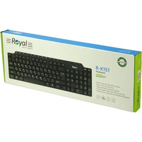 تصویر کیبورد سیم دار برند ROYAL مدل R - K151 ORIGINAL KEYBOARD ROYAL MODEL R - K151