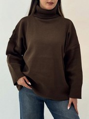 تصویر بافت یقه اسکی لانگ اکریل اعلا 