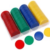 تصویر اسباب بازی آموزشی چیپ های گرد ۱۶۰ عددی برای شمارش اعداد برند kastwave Round Chips Learning Toys 160 Pcs/Set 4 Color Round Chips Counting Numbers Teaching for Crafts Decoration Plastic Counting Chips