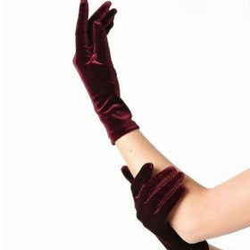 تصویر دستکش مخمل کوتاه 