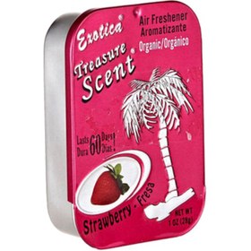 تصویر خوشبو کننده خودرو اگزوتیکا کشوئی Exotica Treasure Scent رایحه Strawberry Exotica Treasure Scent/Strawberry