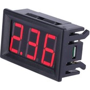 تصویر آمپرمتر پنلی قرمز DC 10A 