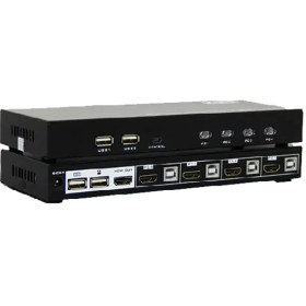 تصویر سوئیچ کی وی ام 4 خروجی اتومات HDMI+USB کی نت مدل K-SWKH404 K-NET K-SWKH404 HDMI+USB 4 Port Automatic KVM Switch