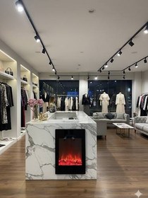 تصویر شومینه برقی 90×60 با گرما عمودی 