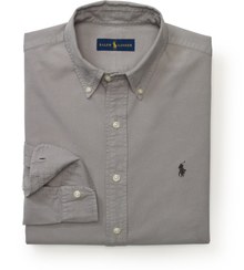 تصویر پیراهن آکسفورد رالف لورن Ralph Lauren Oxford Shirt Slim-Fit QUARTZ GREY 