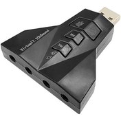 تصویر کارت صدا USB ولوم دار طرح موشکی 7.1Channel 