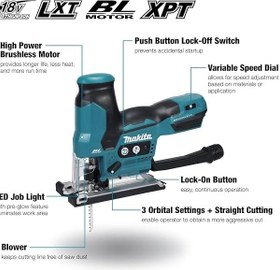 تصویر اره منبت کاری DJV185Z شارژی ماکیتا Makita DJV185Z Cordless Pendulum Jigsaw