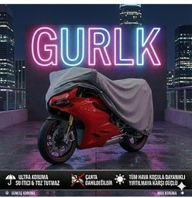 تصویر چادر موتورسیکلت BAJAJ PULSAR NS 200 ABS COMPATIBLE GRAY gurlk 