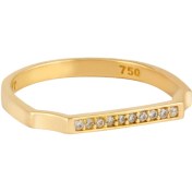 تصویر انگشتر طلای زنانه 18 عیار بان گالری مدل سیگنت مونیکا 