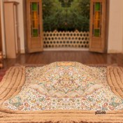 تصویر لحاف کرسی سنتی ترمه طرح نسترن کد 46897 - 350 در 350 لحاف کرسی