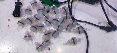 تصویر پنل دیجیتال بخاری درجا صفحه کلید جلوی دستگاه 