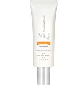 تصویر کرم ضد آفتاب رنگی(بژ روشن) ام کیو MQ فاقد چربی مناسب پوست چرب با SPF50 