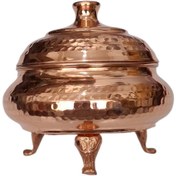 تصویر قندان سه پایه مسی 