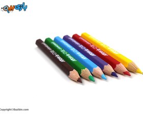 تصویر مداد رنگی کوتاه 6 رنگ آریا بسته مقوایی Arya 6 Color Pencils - 3071