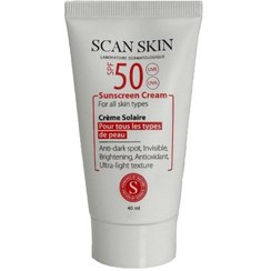 تصویر کرم ضد آفتاب SPF 50 ضد لک40 میل اسکن اسکین کد352 