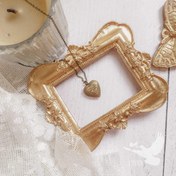 تصویر گردنبند لاکت قلبی استیل 