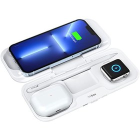 تصویر پاوربانک ،شارژر وایرلس و مگ سیف 5کاره مومکس مدل Airbox Momax Airbox Multi-Device Wireless Charging Power Bank