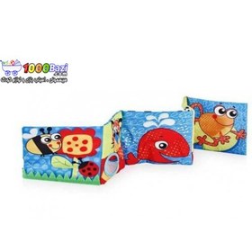 تصویر آویز تخت کودک طرح کتابچه playgro 