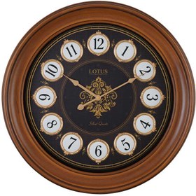 تصویر ساعت دیواری چوبی لوتوس مدل BENSON کد L013 رنگ BR LOTUS -Wooden Wall Clock Code L013