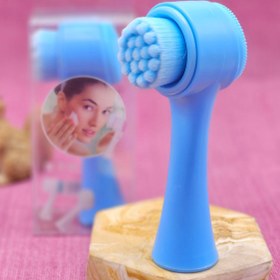 تصویر فیس براش دسته دار رنگی - 12عدد Colored manual face brush