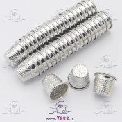 تصویر انگشت دانه ( انگشتانه ) فلزی سر بسته (بسته 12 عددی) 