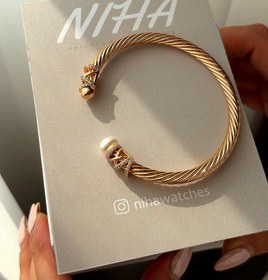 تصویر بنگل زنانه ژوپینگ طرح طنابی نگین‌دار 