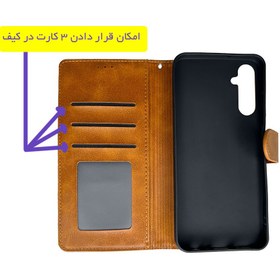 تصویر کیف کلاسوری چرمی جاکارتی دار مدل LC.IMEEKE قفل دار مناسب برای گوشی موبایل سامسونگ Galaxy A04 / A05 / A05S / A12 / A13 4G / A14 / A15 / A20S / A21S / A24 / A25 / A34 5G / A35 / A30S / A50 / A50S / A51 / A54 5G / A55 / A70 / A70S / S21 FE / S23 FE / S23 Ultra / S24 Ultra 