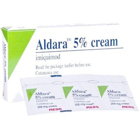 تصویر كرم آلدارا 5 درصد ایمیكیمود 250 میلی گرم 12 عدد Aldara Imiquimod 5% Cream 12 Sachets