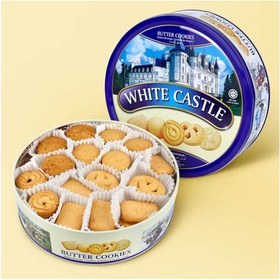 تصویر کوکی کره ای برند وایت کسل، قوطی فلزی با وزن 450 گرم( White Castle ) 