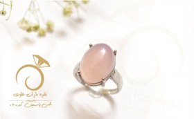 تصویر انگشتر نقره زنانه گالری نقره باران طرح یاسمین کد 40 woman silver ring