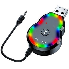 تصویر دانگل گیرنده و فرستنده صدا بلوتوثی مدل Q2 ENZO Bluetooth Transmitter Receiver 2-in-1 Adapter ENZO Q2