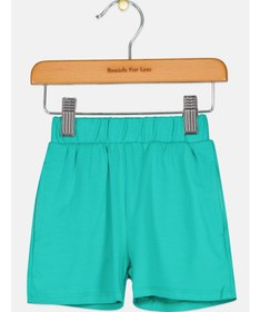 تصویر شلوارک ساده پسرانه برای کودکان، رنگ فیروزه‌ای برند lark Toddlers Boy Plain Short, Teal